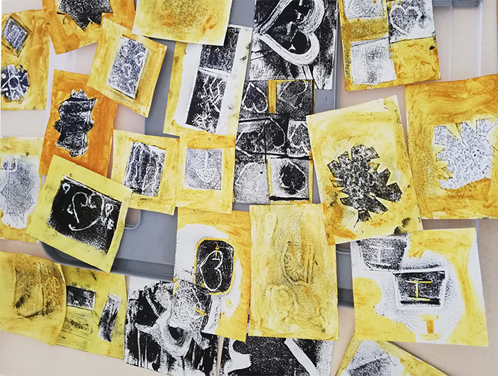 Cardboard engraving workshop